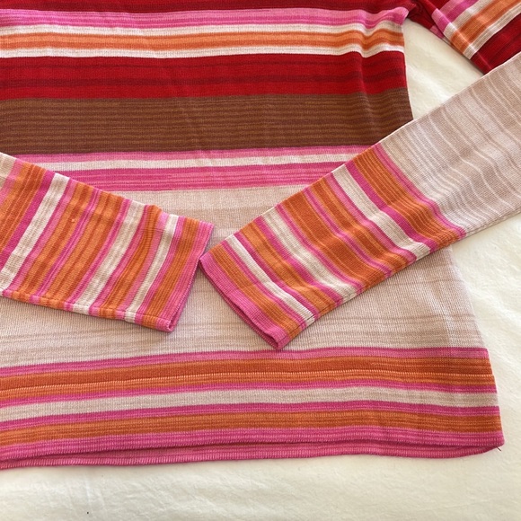 Free People Striped Scoop Neck Sweater Medium - Picture 4 of 5